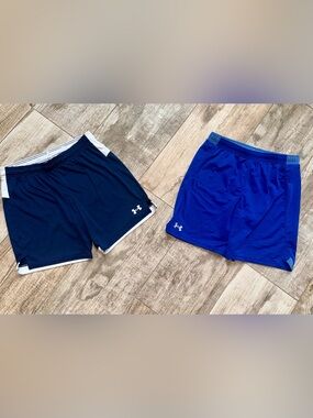 Under Armour Youth Navy and Royal Blue Athletic Shorts